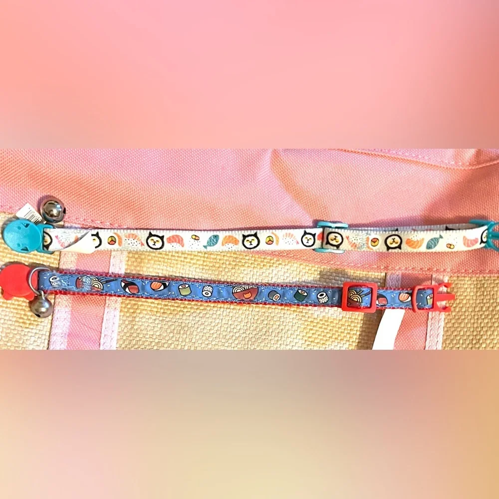 5 piece (minimum) cat bundle! Cat harness, cat leash, two cat collars, & a toy 😻